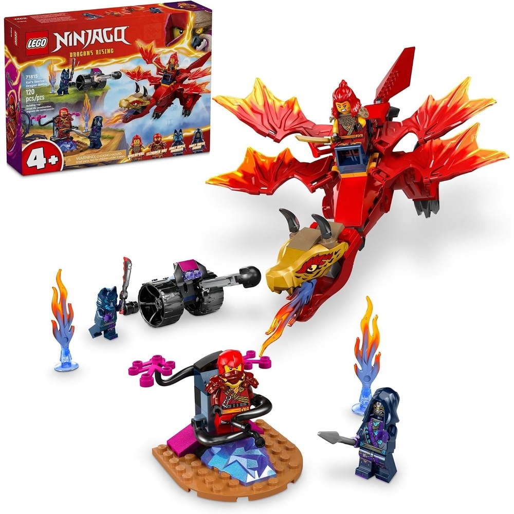 image:imageLEGO NINJAGO Kais Source Dragon Battle Adventure Playset with Buildable Model and 4 Posable Ninja Action Figures Toddler Ninja Toy Ninja Gift Idea for Kids Boys and Girls Ages 4 and Up 71815