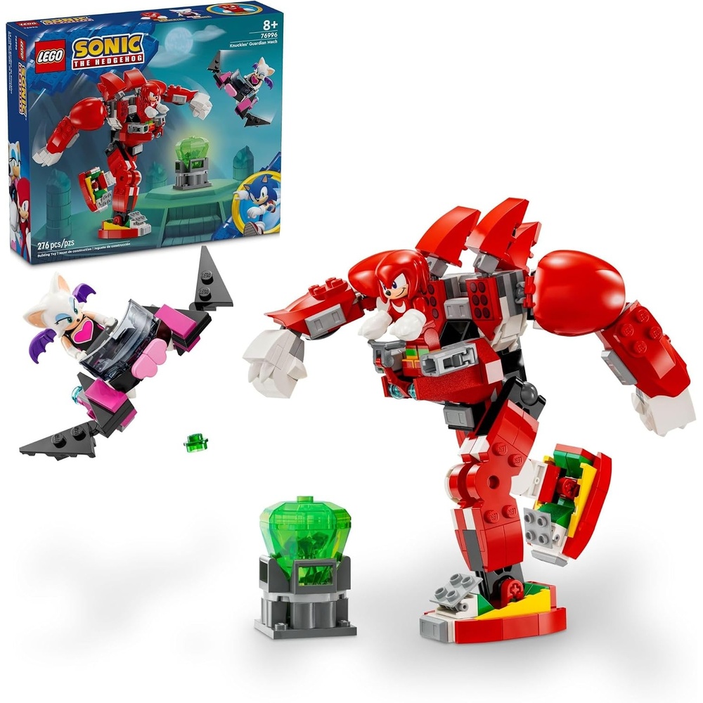 image:imageLEGO Sonic The Hedgehog Knuckles Guardian Mech Building Toy Set Sonic Toy for Kids Video Game Inspired Knuckles Action Figure with Master Emerald Gaming Gift for 8 Year Old Boys and Girls 76996