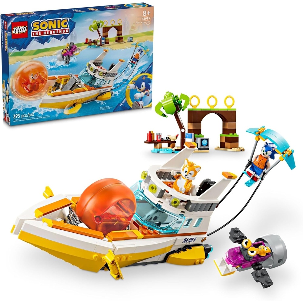 image:imageLEGO Sonic The Hedgehog Tails Adventure Boat Interactive Toy Building Set Video Game Toy with Sonic Characters and Water Skis Gamer Gift for Boys and Girls Ages 8 and Up 76997
