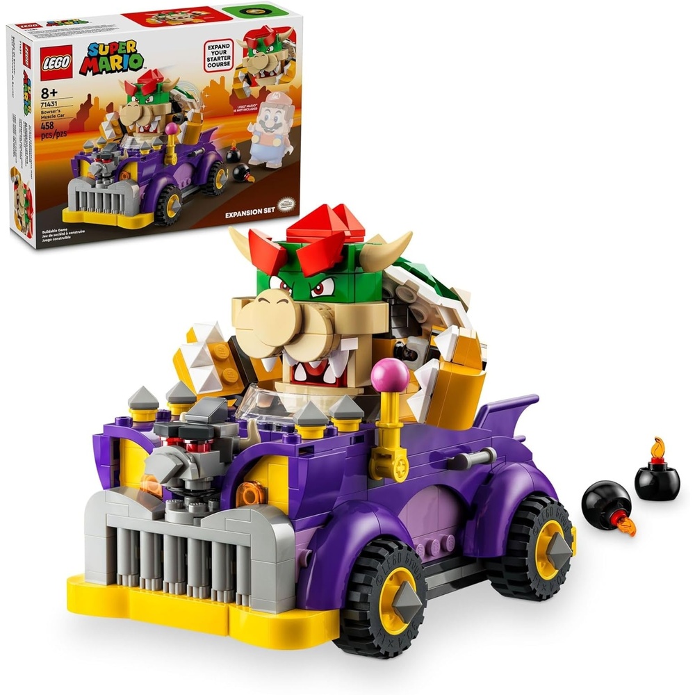 image:imageLEGO Super Mario Bowsers Muscle Car Expansion Set Building Toy Collectible Bowser Toy for Boys amp Girls Ages 8 Years Gifts for Christmas 71431