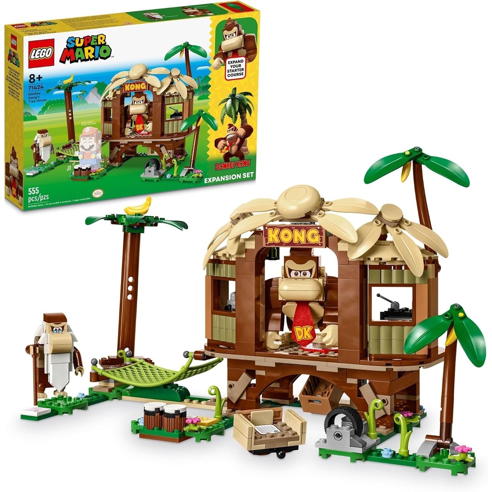 image:imageLEGO Super Mario Donkey Kongs Tree House Expansion Set Building Toys for Boys amp Girls Ages 8 Years Pretend Play Toy Figures amp Playsets Gifts for Kids 71424
