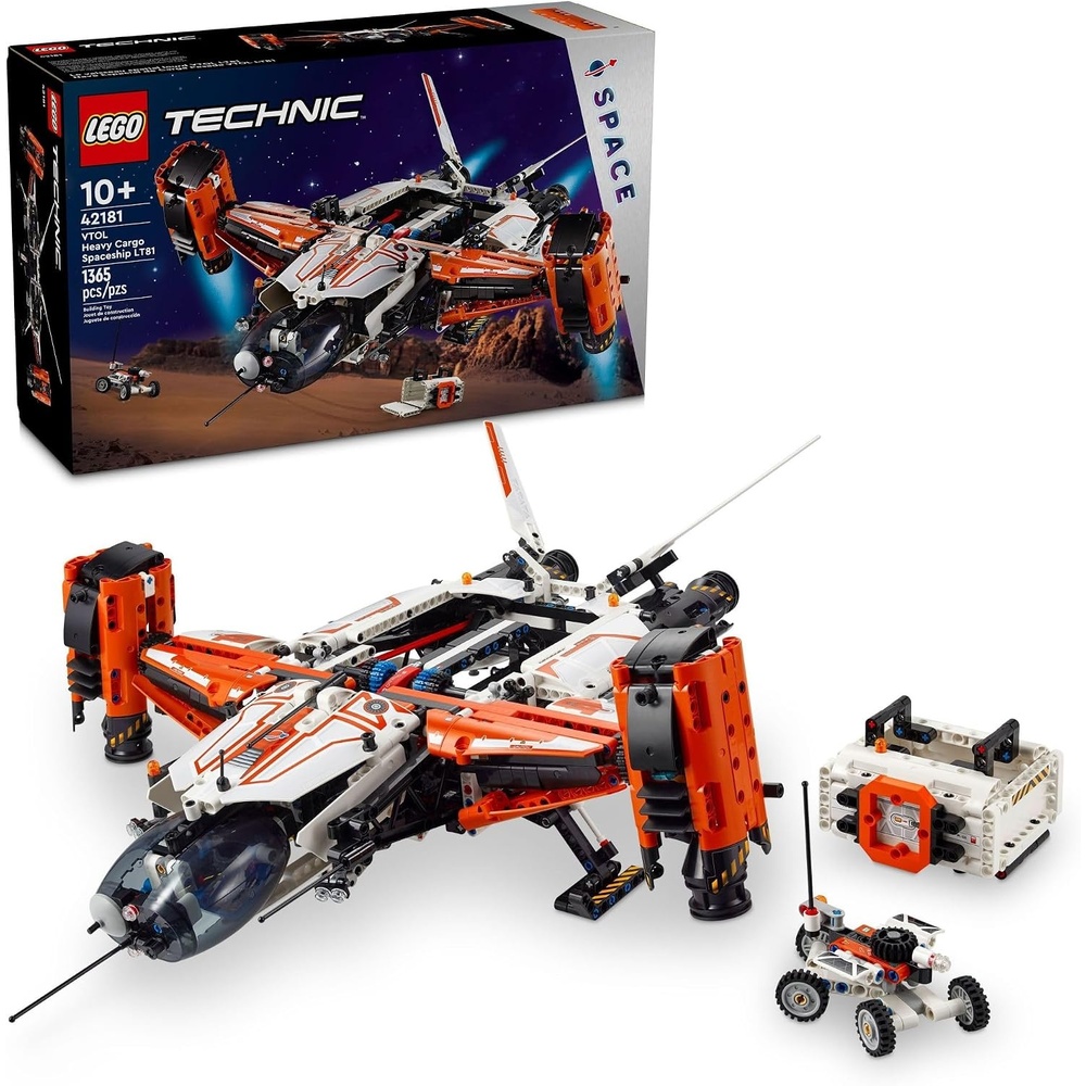 image:imageLEGO Technic VTOL Heavy Cargo Spaceship LT81 Space Gift Idea for Kids Space Theme Toy Vehicle Building Playset for Imaginative Play Spaceship Toy for 10 Year Olds 42181