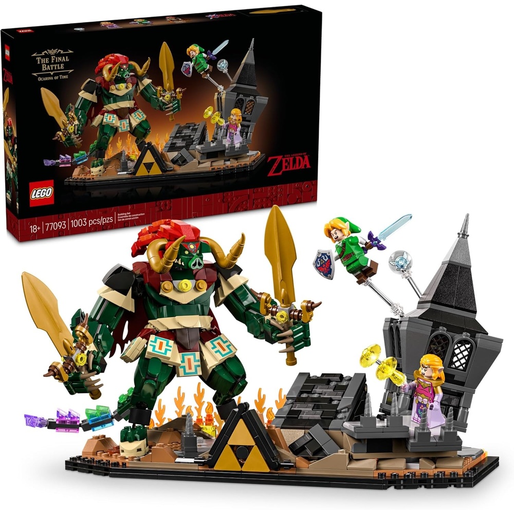 image:imageLEGO The Legend of Zelda Ocarina of Time The Final Battle Building Set for Adults Ages 18 Nintendo Collectible with Link amp Zelda Minifigures Bedroom or Game Room Decor 77093