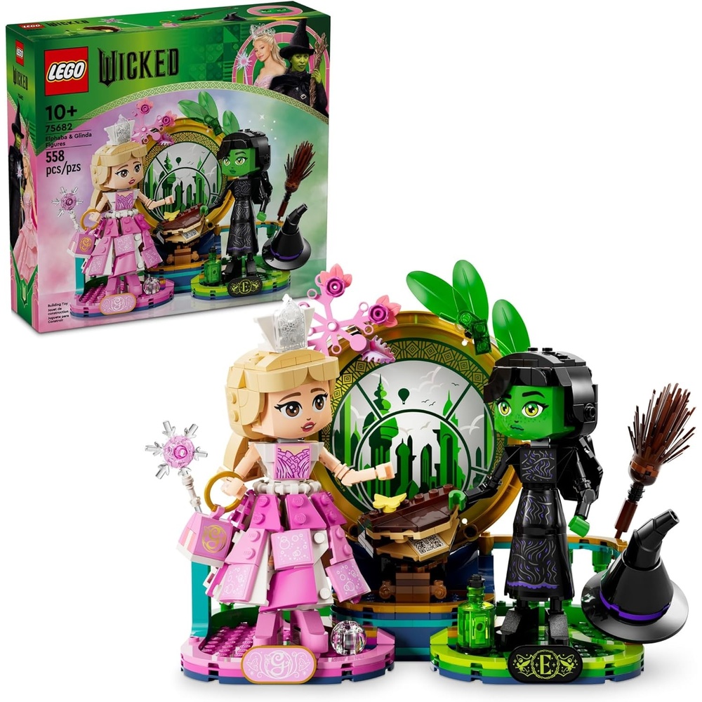 image:imageLEGO Wicked Elphaba amp Glinda Figures Building Toys Wicked Toys for Kids Girls amp Boys Age 10 Buildable Wicked Dolls Birthday Gift Idea 75682