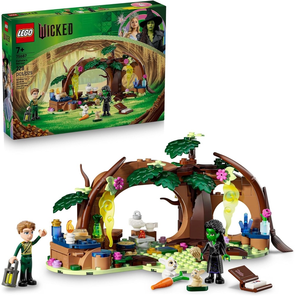 image:imageLEGO Wicked Elphabas Retreat Building Toy  Elphaba amp Fiyero Toy Figures and Playset with Forest Friends  Pretend Play Building Blocks for Kids Ages 7  Wicked Gift for Girls amp Boys  75687