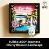 LEGO Art Japanese Cherry Blossom Landscape Building Set for Adults – Room Decoration & Gift for Women & Men, Ages 18+ – Framed Wall Decor, Stand or Hang to Display – 31218