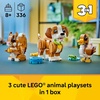 LEGO Creator 3 in 1 Cute Animals: Playful Puppy Dog Building Toy – Bedroom Decor for Girls & Boys, Ages 8+ – Gift for Birthdays – Build a Dog, Squirrel, or Duck – 31382
