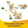 LEGO Creator 3 in 1 Cute Bunny 31162 | Building Toy, Girls & Boys, Ages 8+, Choose Your Build W/ 3 Options, 326 pcs, Display in Bedroom or Bookshelf, Gift Idea