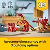 LEGO Creator 3 in 1 Fierce Dinosaur Building Toy for Boys & Girls, Ages 8+ – Gift for Birthdays – Kids Build 1 of 3 Prehistoric Animal Figures – 31379