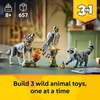 LEGO Creator 3 in 1 Forest Animals: Gray Wolf – Building Toy for Boys & Girls, Ages 8+ – Build a Wolf, Falcon or Raccoon – Gift for Kids’ Birthdays – 31393