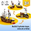 LEGO Creator 3 in 1 Iconic Pirate Ship Toy – Building Set for Boys & Girls, Ages 9+ – Includes 5 Minifigures – Gift for Kids’ Birthdays – 31387