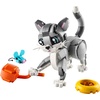 LEGO Creator 3 in 1 Playful Cat Toy – Building Toy with 3 Building Options, Cat, Dog, or Pigeon – Birthday Gift for Kids – Animal Figures for Kids, Girls and Boys, Ages 8+ – 31163