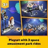 LEGO Creator 3 in 1 Space Roller Coaster Building Toy Set Featuring a Roller Coaster, Drop Tower, Carousel and 5 Minifigures, Rebuildable Amusement Park for Kids Ages 9+, 31142(Frustration-Free Packaging)