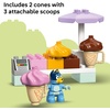LEGO DUPLO Bluey Ice Cream Trip with Bluey – Toddler Toy for Kids, Boys, and Girls Ages 2+ – Includes Figure and Ice Cream Stand – Sensory Toy for Pretend Play – Preschool Gift Idea – 10458