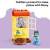 LEGO DUPLO Bluey Pizza Girls with Muffin and Bluey – Learning and Building Toy for Toddlers, Ages 2+ – Bluey Playset with 2 Toy Figures for Boys & Girls – Gift Idea for Birthdays – 10469