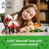 LEGO Minecraft The Windmill Farm Building Toys – Minecraft Toys for Kids, Boys & Girls, Ages 8+ – 3 Minifigures Included – Birthday Gift for Fans of Videogame – 21262