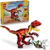 LEGO Creator 3 in 1 Fierce Dinosaur Building Toy for Boys & Girls, Ages 8+ – Gift for Birthdays – Kids Build 1 of 3 Prehistoric Animal Figures – 31379