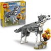LEGO Creator 3 in 1 Forest Animals: Gray Wolf – Building Toy for Boys & Girls, Ages 8+ – Build a Wolf, Falcon or Raccoon – Gift for Kids’ Birthdays – 31393
