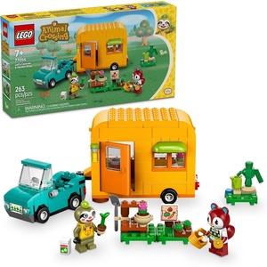 LEGO Animal Crossing Leif’s Caravan & Garden Shop Building Toy – Gift for Birthdays – Animal Crossing Toy Figure and Playset for Kids, Girls and Boys, Ages 7+ – 77054