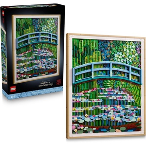 LEGO Art Claude Monet – Bridge Over a Pond of Water Lilies – Building Sets for Adults, Ages 18+ – Wall Decor for Living Room or Home Office – Gift for Women & Men – 31220