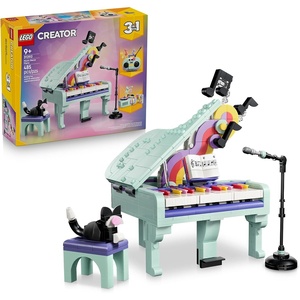 LEGO Creator 3 in 1 Music Decor Piano with Cat 31392 | Building Toys for Girls & Boys, Ages 9+, 3 Building Options, Bedroom or Desk Decor, 485 pieces, Gift for Birthdays