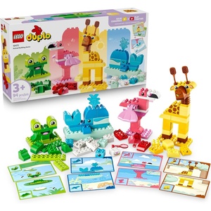 LEGO DUPLO Town Animal Building Game 10472 | Building Toys for Toddlers, Ages 3+, Sturdy Build for Pretend Play, Develops Fine Motor Skills, 94 pieces, Gift for Birthdays