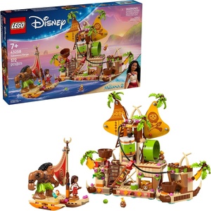 LEGO Disney Moana 2 Kakamora Barge Kids Toy – Pretend Play Building Set for Boys and Girls, Ages 7+ – 9 Characters, Including Moana, Maui, Kotu, and HeiHei – Gift Idea for Birthdays – 43258