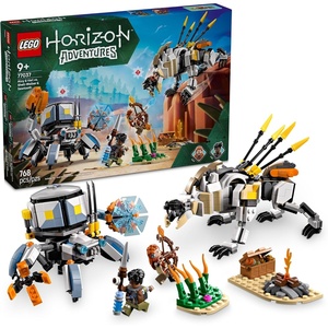 LEGO Horizon Adventures Aloy & Varl vs. Shell-Walker & Sawtooth Kids Toy – Building Toy for Boys & Girls, Ages 9+ – Gaming Gift Idea for Horizon Fans – 77037
