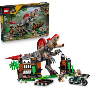 LEGO Jurassic World Spinosaurus Dinosaur Escape 77982 | Building Toy for Boys & Girls, Ages 9+, Dinosaur Toy Playset for Kids, Pretend Play, 820 pieces, Gift for Birthdays