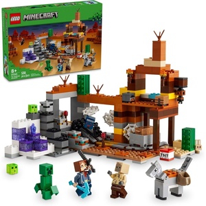 LEGO Minecraft The Badlands Mineshaft – Building Toys for Boys & Girls, Ages 8+ – Video Game Toy for Kids – W/Minecraft Minifigures – Gift for Birthdays – 21263