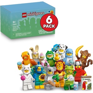 LEGO Minifigures Animal Series 28 6 Pack – Kids Toys in Sealed Mystery Boxes – Animal Themed Figures to Collect – Birthday Party Favors & Gift Idea for Boys & Girls, Ages 5+ – 66813