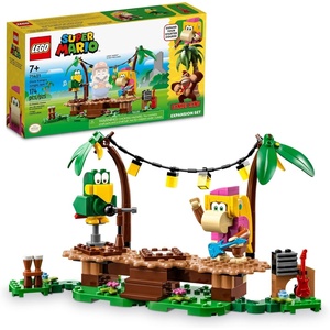 LEGO Super Mario Dixie Kong’s Jungle Jam Expansion Set 71421, Super Mario Gift Set for Boys and Girls Ages 7-9, Buildable Toy Game Featuring 2 Brick Built Super Mario Figures with Musical Accessories