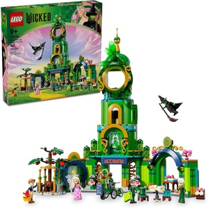 LEGO Wicked Welcome to Emerald City Building Toy – Wicked Toy for Kids, Ages 9+ – Gift for Girls and Boys with Tower Model, Glinda, & Elphaba Minidolls – 75684