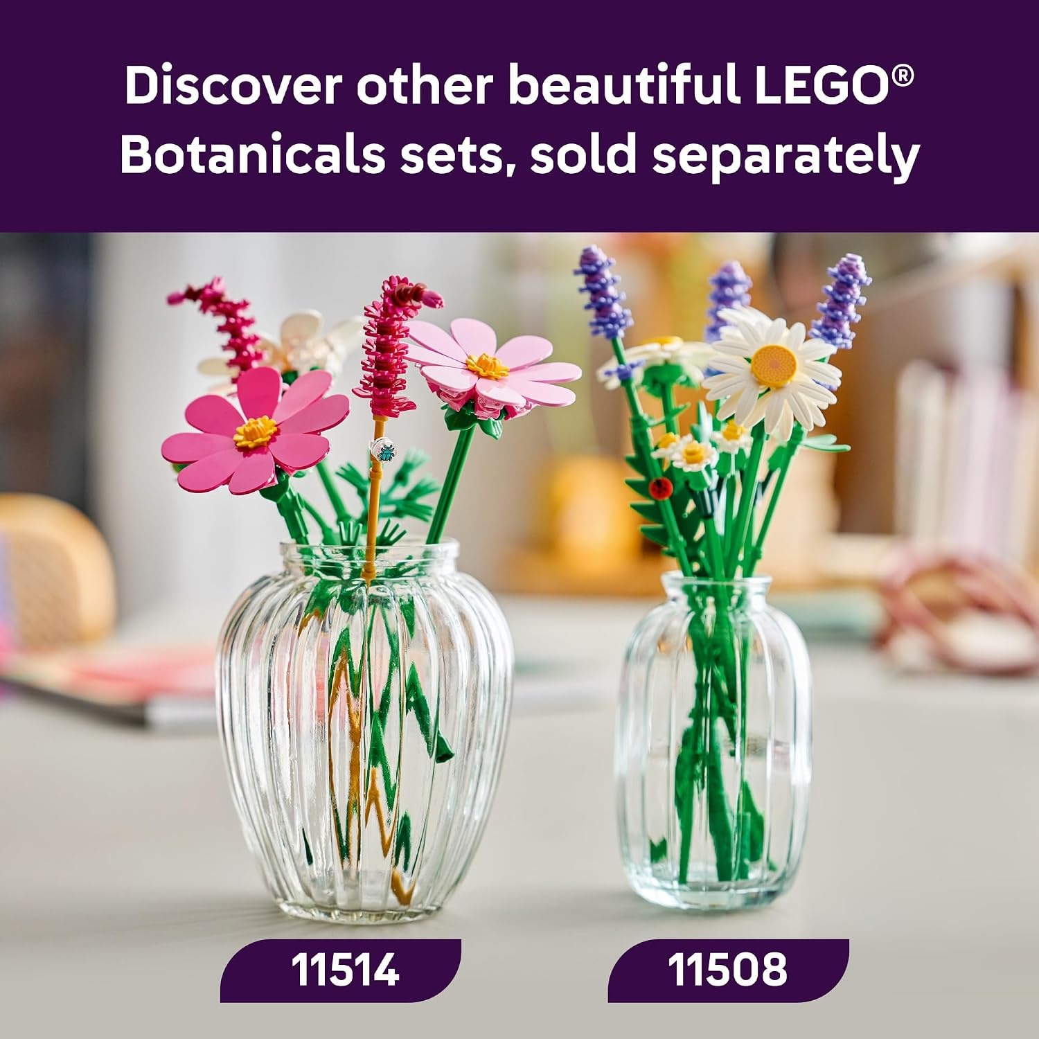 image:imageLEGO Botanicals Cosmos Flowers 11514 Building Toys for Girls amp Boys Ages 9 Decor for Bedroom amp Desk Artificial Flowers 171 pieces Gift for Birthdays