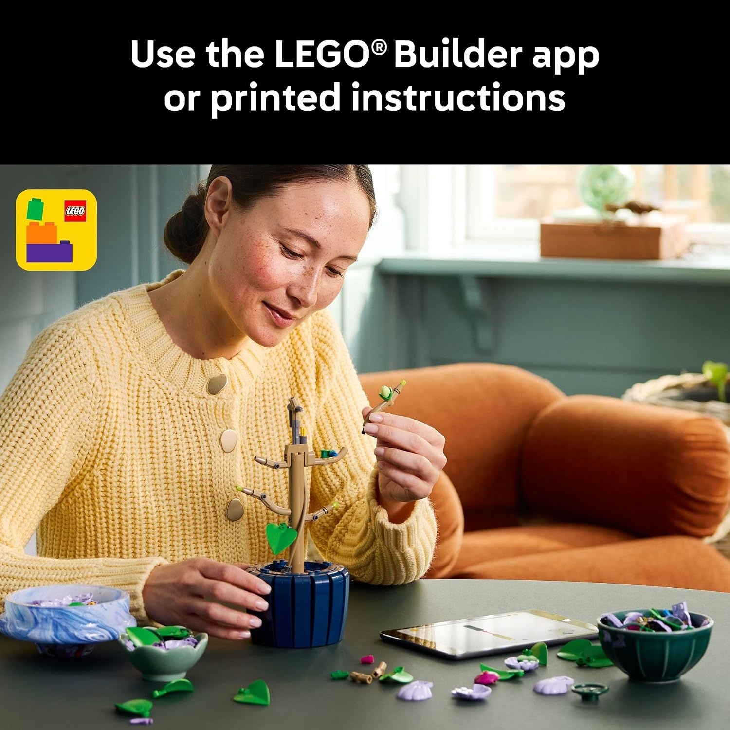 image:imageLEGO Botanicals Hibiscus Flower Building Set Artificial Plant amp Flower Building Blocks for Women amp Men Ages 18 Home Office Decor Gift Idea 10372