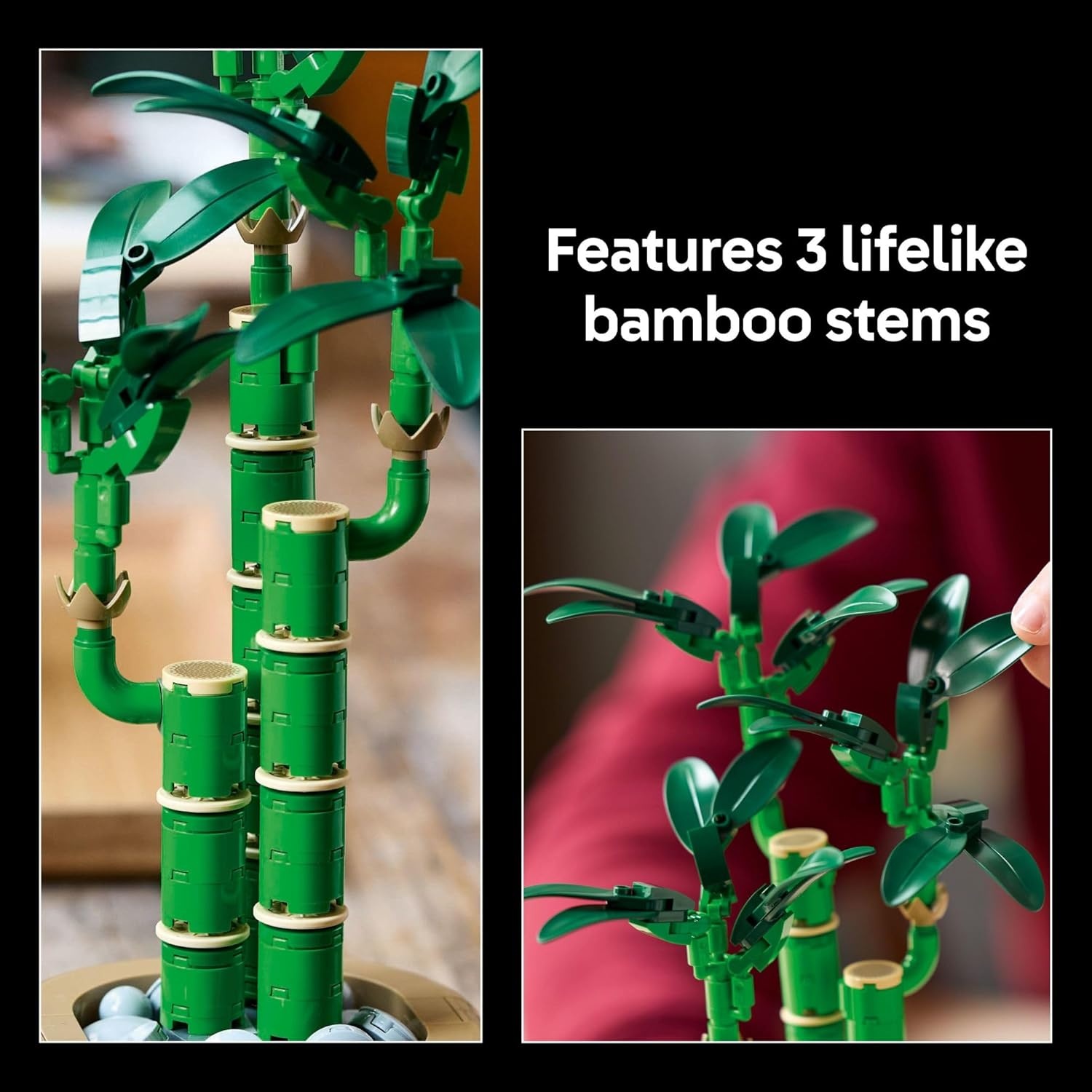 image:imageLEGO Botanicals Lucky Bamboo Building Set Artificial Plant for Indoor Home Dcor Adults Ages 18 Gift for Birthdays for Him Fake Plant Decoration for Table Desk Office 10344