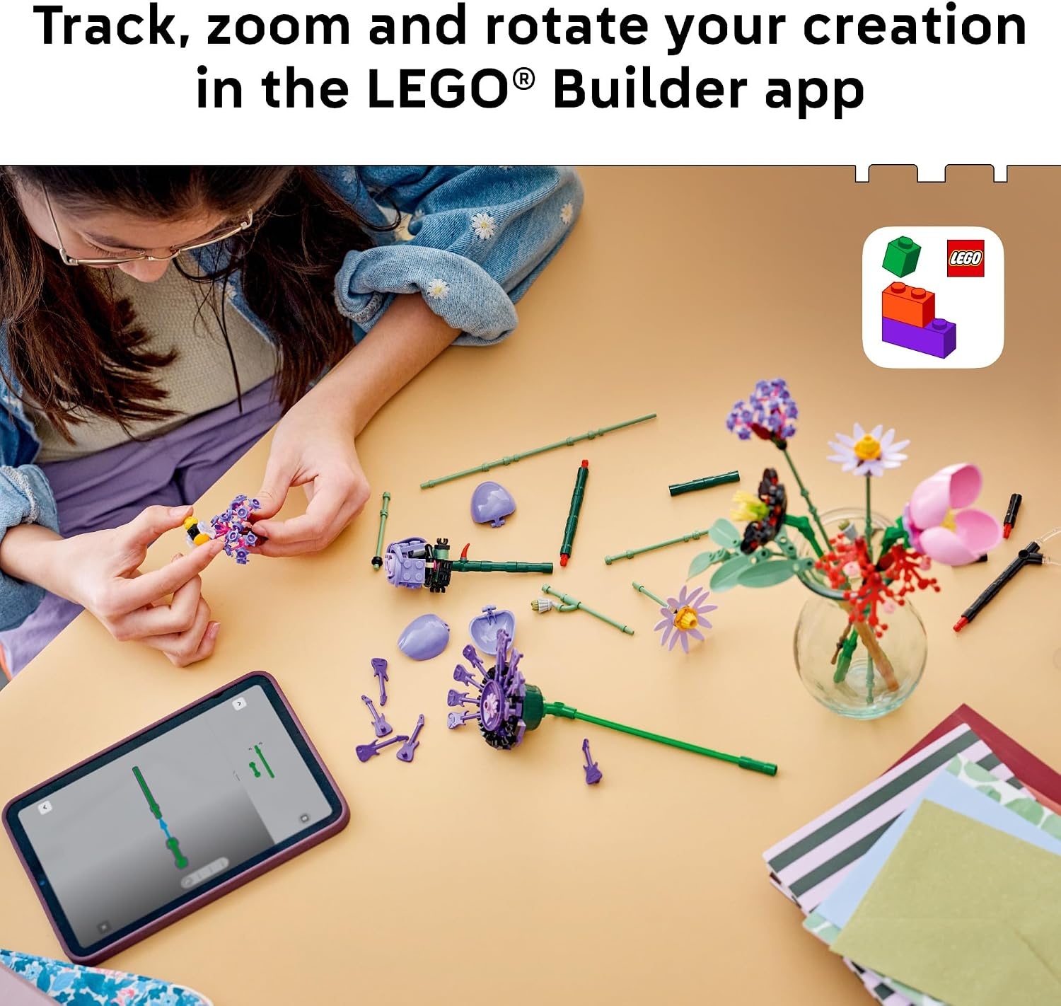 image:imageLEGO Botanicals Olivia Rodrigos Flower Bouquet 11507 Building Toys for Girls amp Boys Ages 9 Bedroom Decor for Fans Artificial Flowers 400 pieces Gift for Birthdays