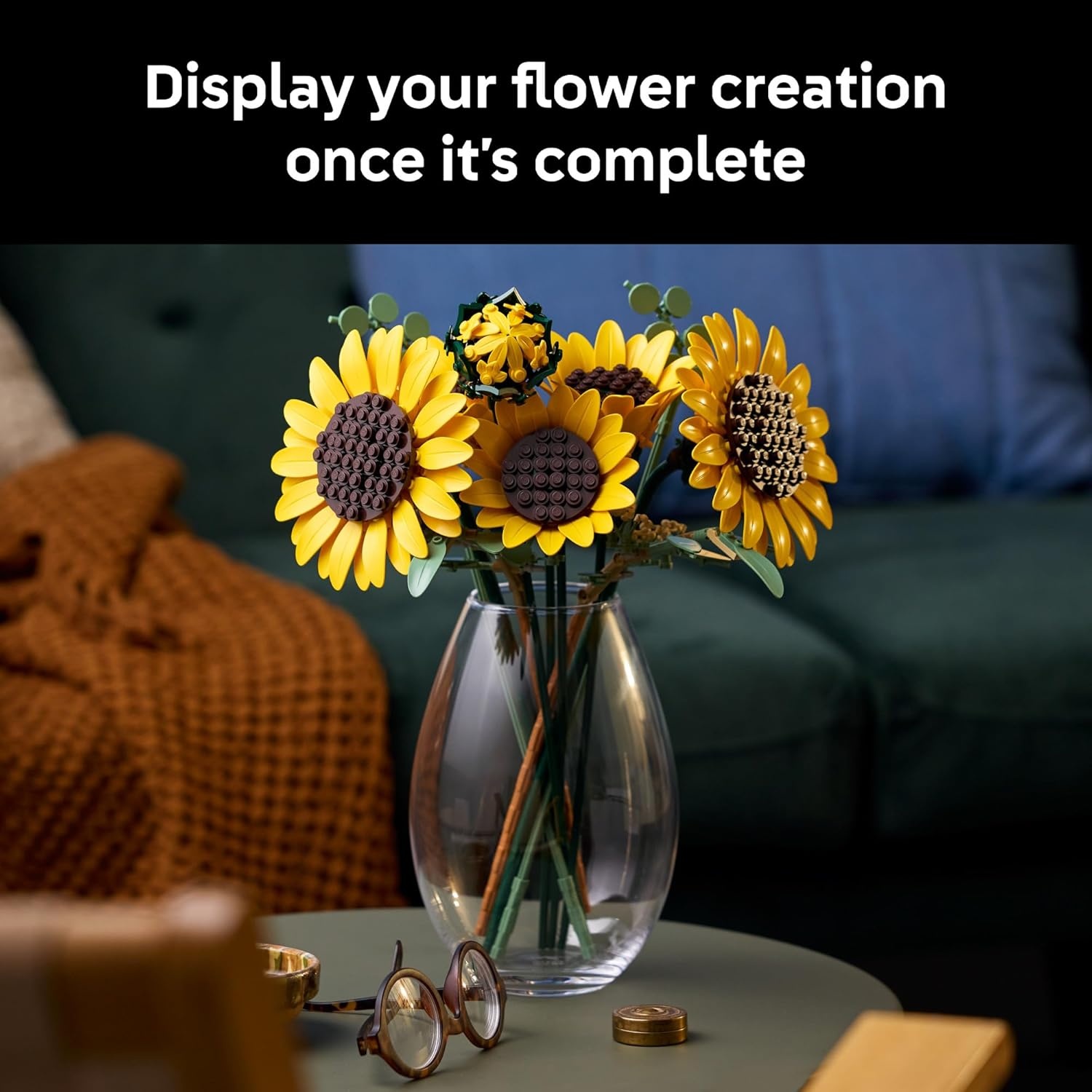 image:imageLEGO Botanicals Sunflower Bouquet Building Set for Adults Ages 18 Gift for Birthdays Artificial Flowers for Home Office Bedroom or Desk Decor 11502