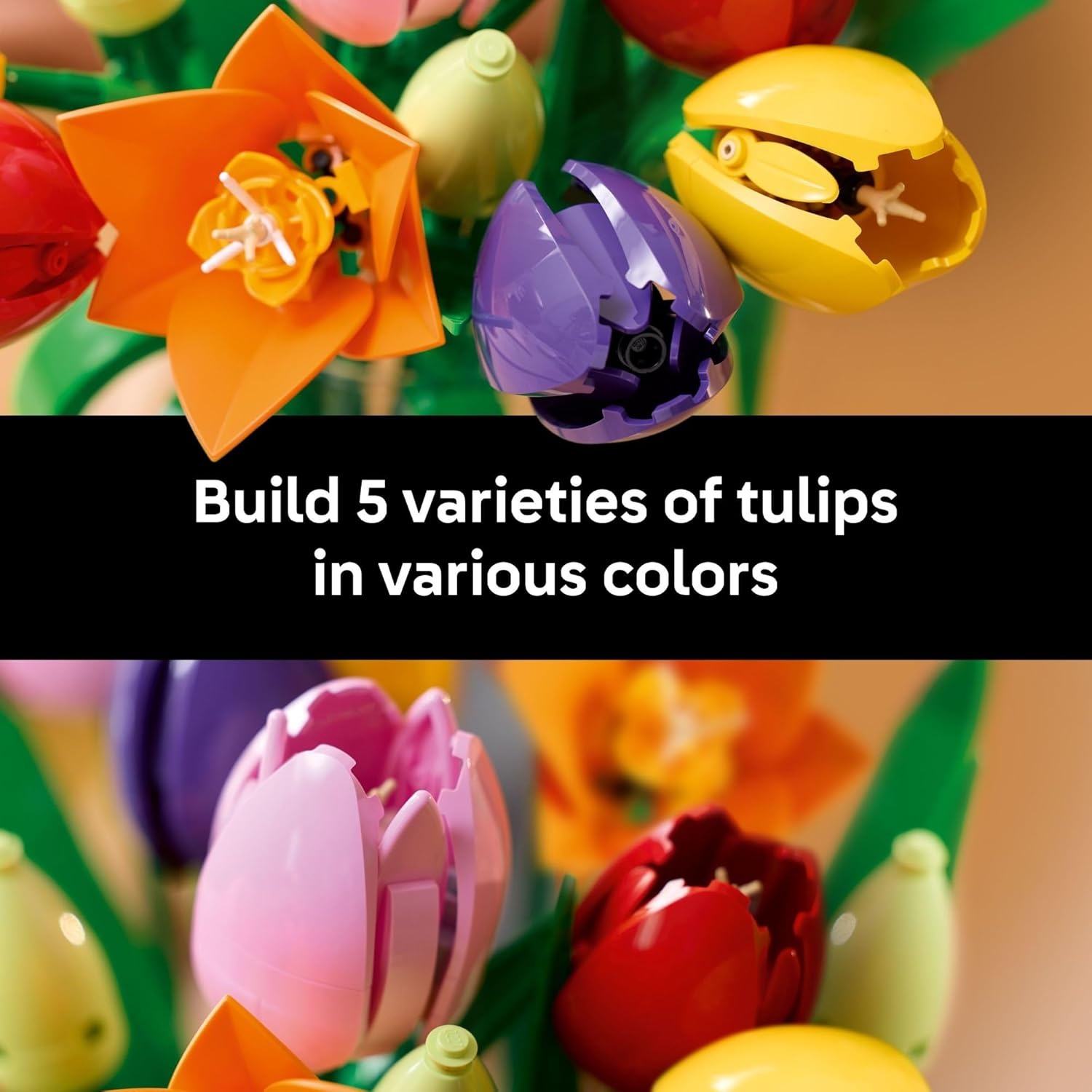image:imageLEGO Botanicals Tulip Bouquet Building Set for Adults Gift for Birthdays Bedroom Book Shelf amp Office Decor for Women amp Men Ages 18 Artificial Flowers Crafting Kit 11501