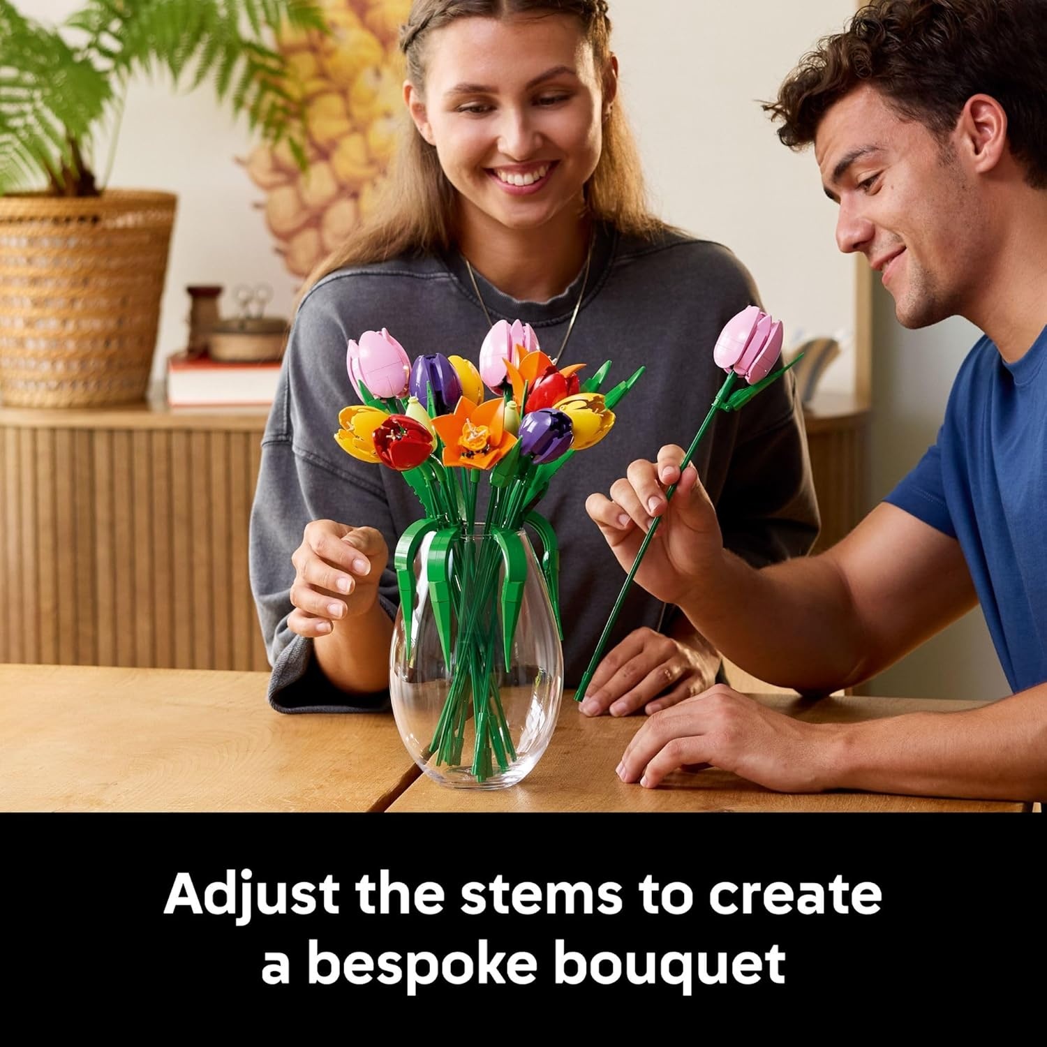 image:imageLEGO Botanicals Tulip Bouquet Building Set for Adults Gift for Birthdays Bedroom Book Shelf amp Office Decor for Women amp Men Ages 18 Artificial Flowers Crafting Kit 11501