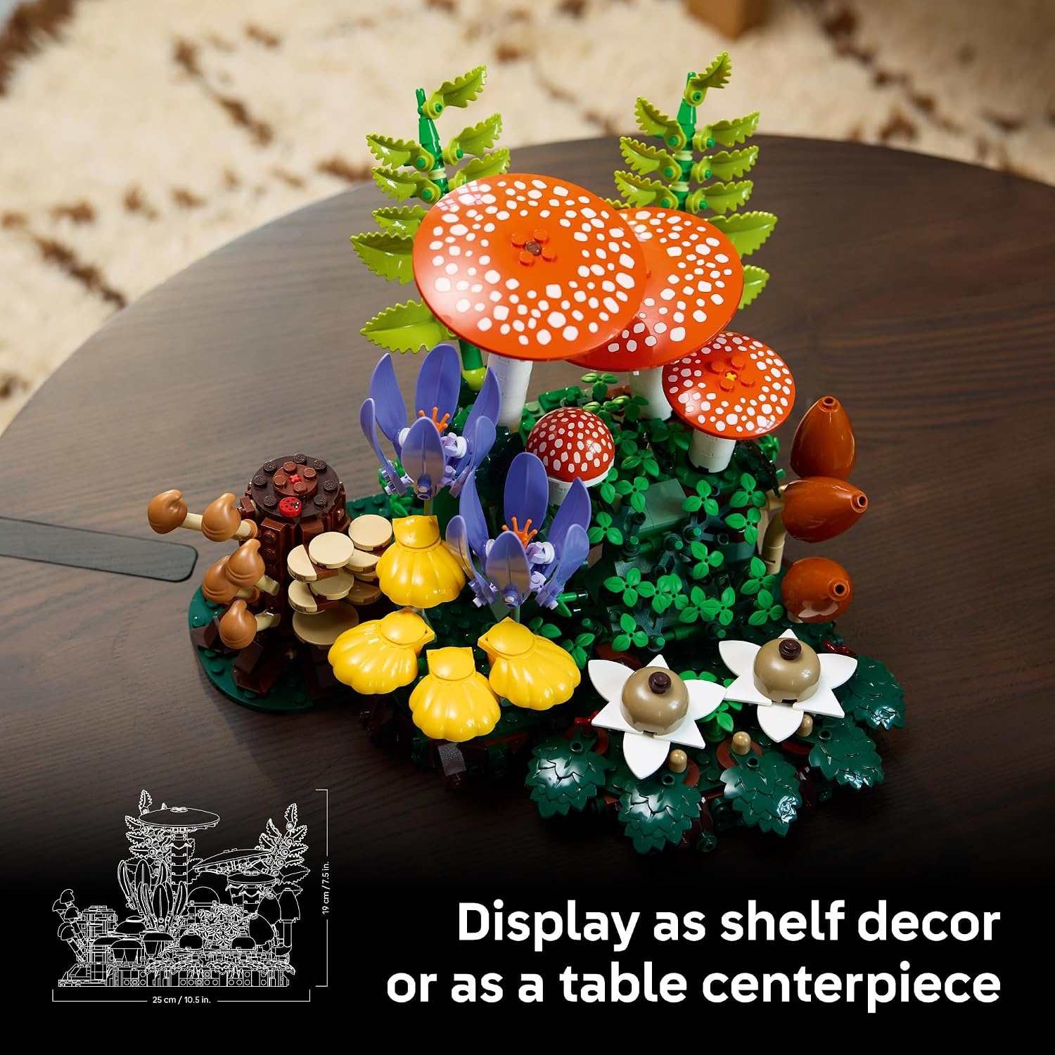 image:imageLEGO Botanicals Woodland Mushrooms Building Set for Adults Ages 18 Mushroom Decor for Home Office or Desk Gifts for Women amp Men Craft Activity 11505