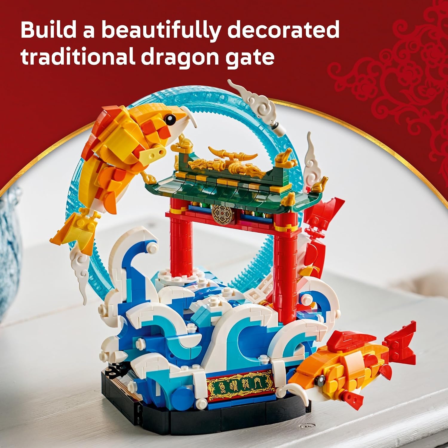 image:imageLEGO Chinese Festivals Prosperity Carp Leaping Building Toy for Boys amp Girls Ages 9 Spring Festival Decor amp Craft Kit 80120