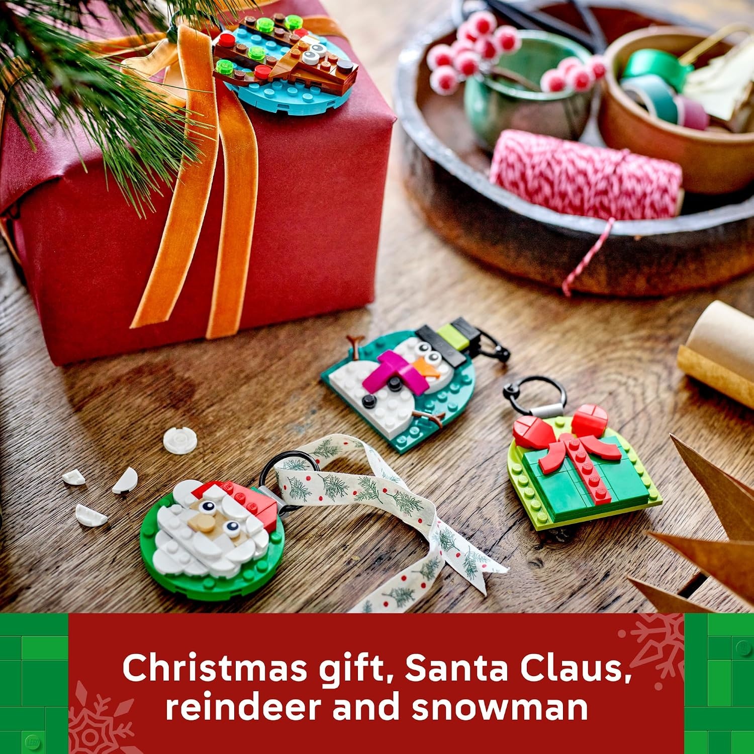 image:imageLEGO Christmas Ornament Selection Building Toys Holiday Crafts for Family Kids Boys amp Girls Ages 6 Hanging Christmas Decorations for Tree 40744