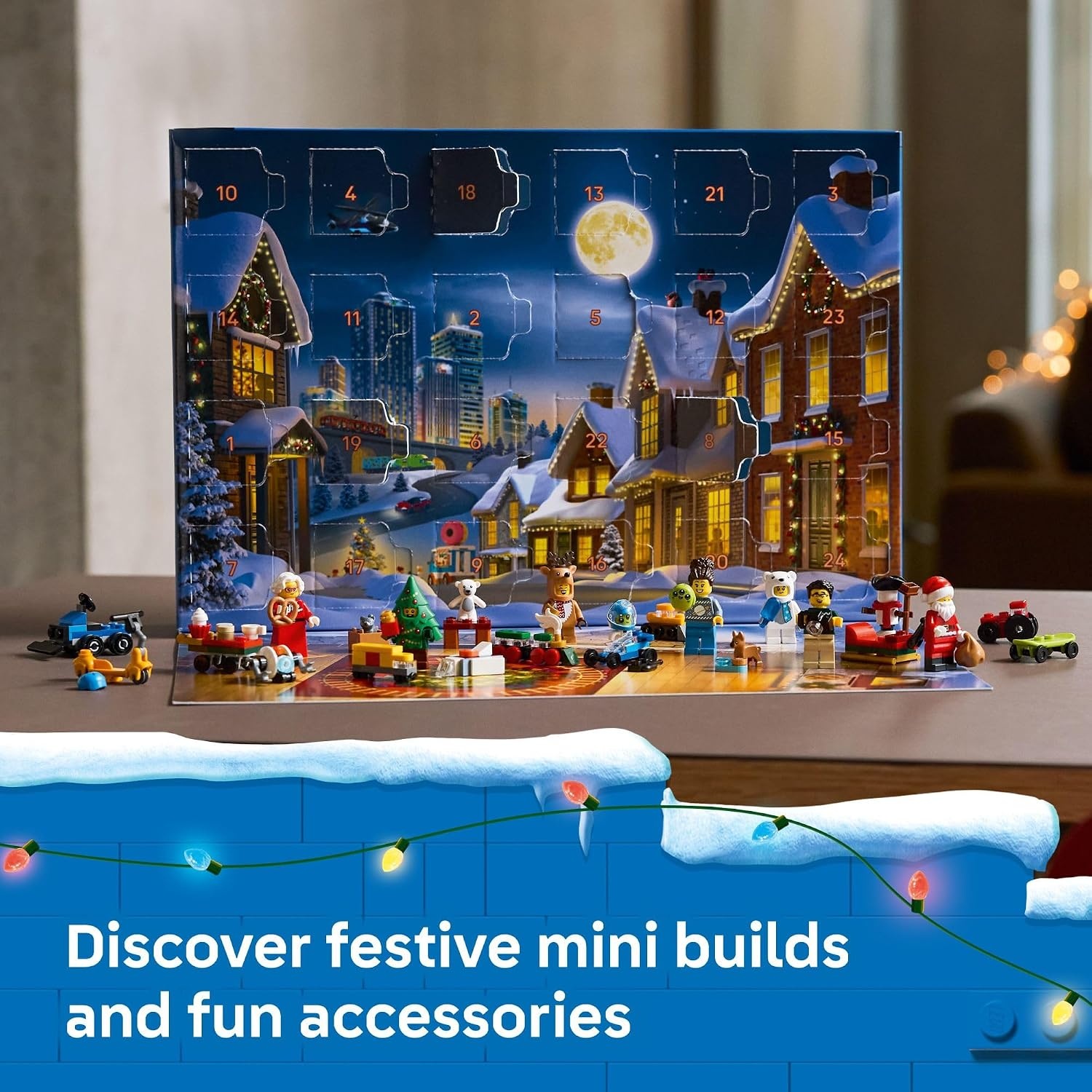 image:imageLEGO City Advent Calendar 2025 Kids Toy Holiday Countdown Playset WSanta amp Mrs Claus Minifigures for Boys amp Girls Ages 5 24 Buildable Surprises Gift Idea for Christmas 60475