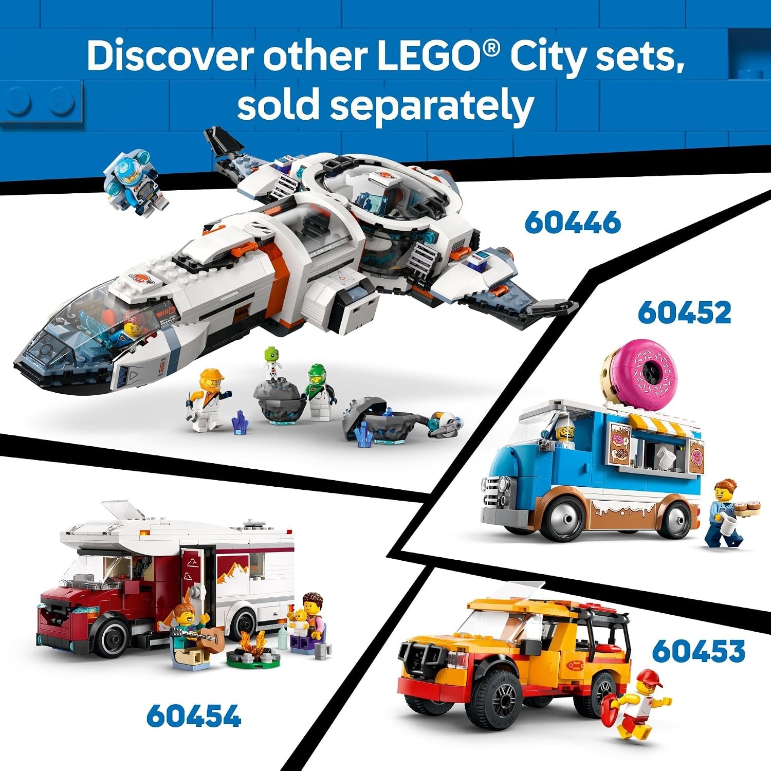 image:imageLEGO City Donut Truck 60452 Building Toy Boys amp Girls Ages 5 Toy Truck 2 Minifigures Sturdy Build for Pretend Play 196 pcs Gift Idea