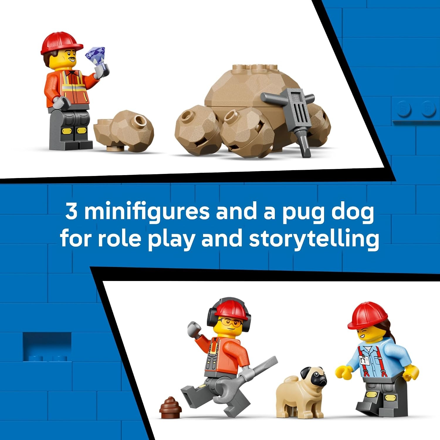 image:imageLEGO City Dump Truck amp Front End Loader 60494 Building Toys for Boys amp Girls Ages 7 Construction Truck Toy Functional Loader amp Dump Truck 1132 pieces Gift Idea