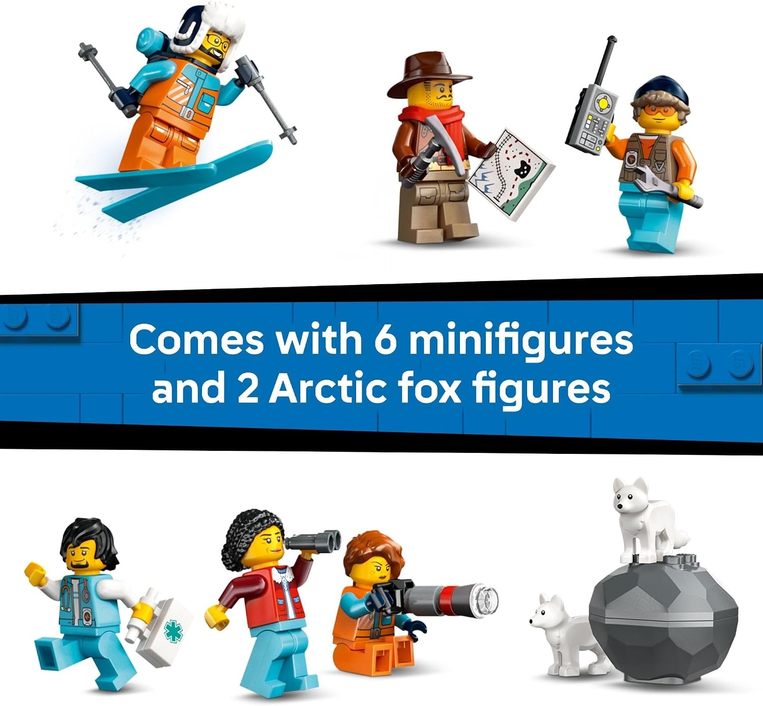 image:imageLEGO City Explorers Arctic Polar Express Train Set Building amp Learning Toys for Kids Remote Controlled Train for Boys amp Girls Ages 7 with 6 Explorer Minifigures Birthday Gift Idea 60470