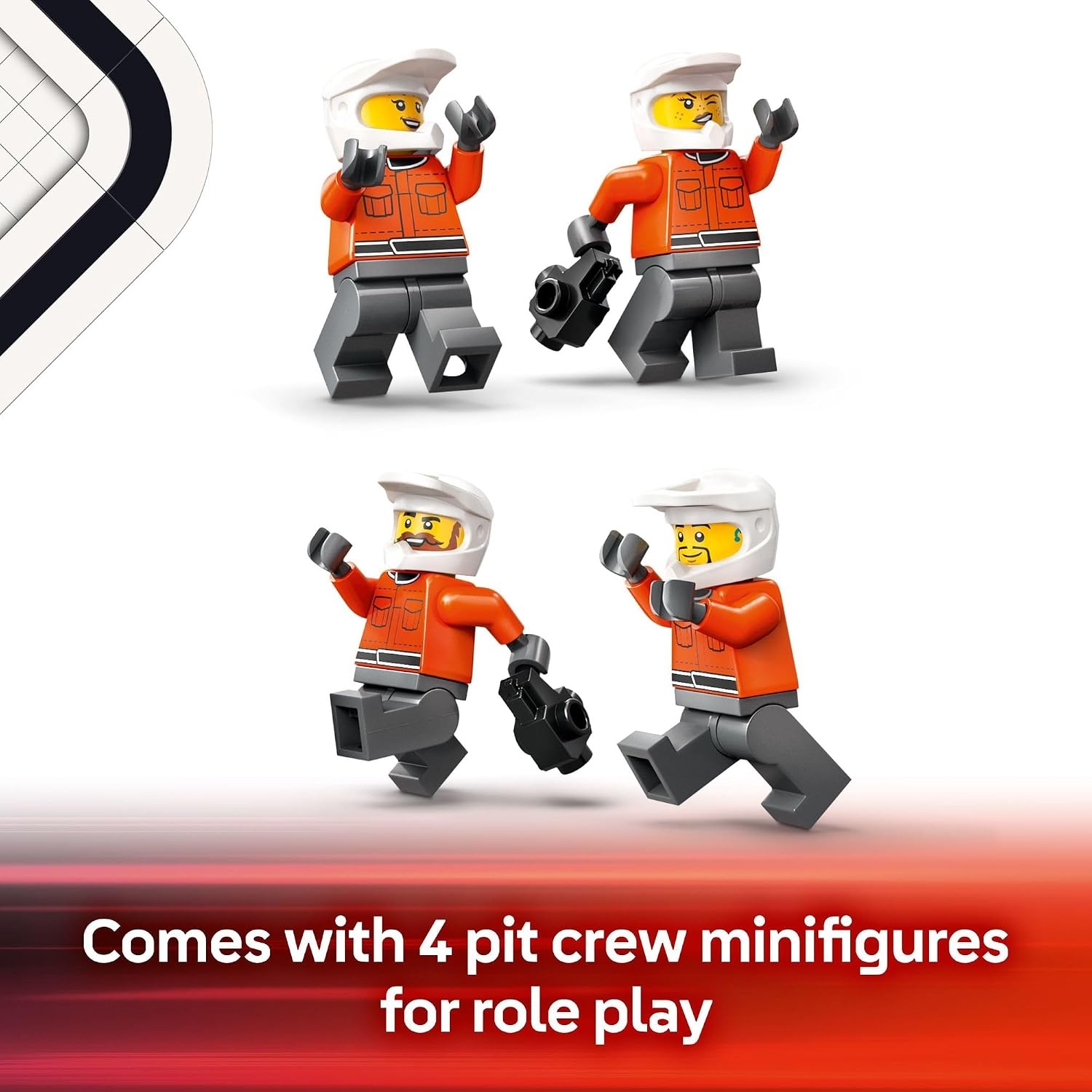 image:imageLEGO City F1 Pit Stop amp Pit Crew with Ferrari Car Toy Model Race Car Toy Building Playset for Kids Boys and Girls Ages 6 F1 Collectible for Fans Gift Idea for Birthdays 60443