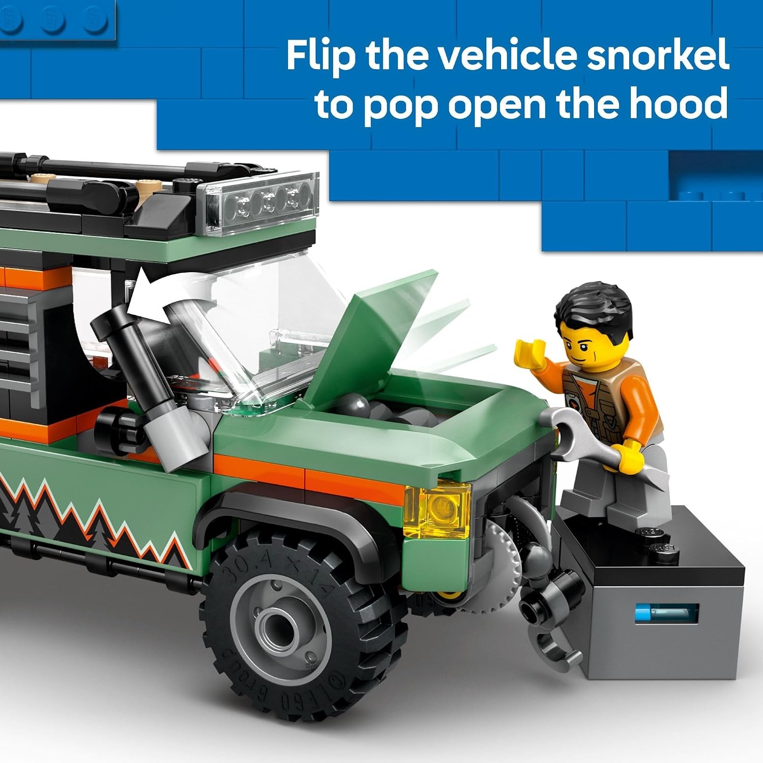 image:imageLEGO City OffRoad 4x4 Mountain Truck Toy Building Toy Set for Kids Boys and Girls Ages 6 Fun Gift Idea for Birthdays and Holidays with Adventurer Minifigure and Accessories 60447