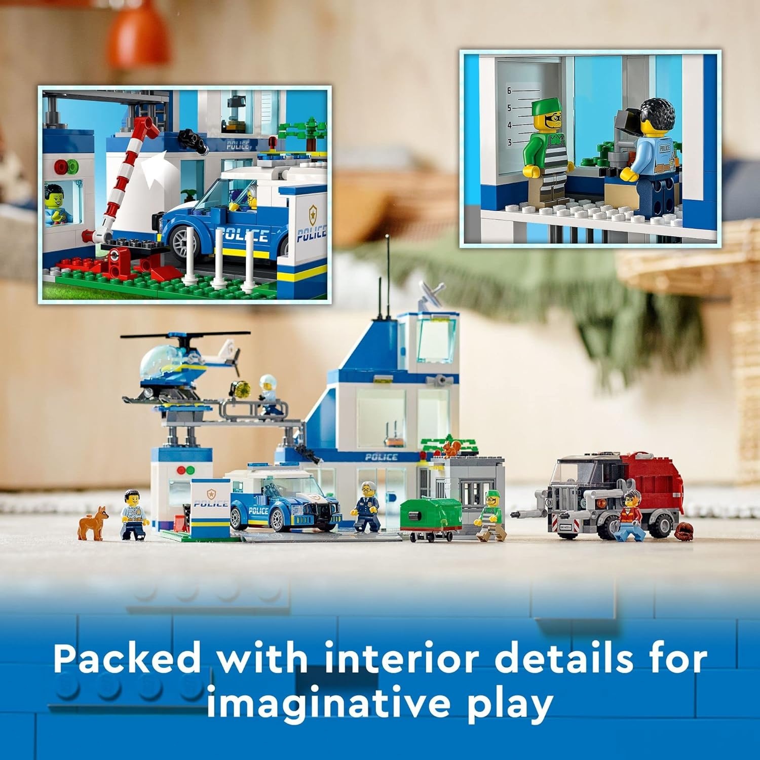 image:imageLEGO City Police Station with Van Garbage Truck amp Helicopter Toy 60316 Gifts for 6 Plus Year Old Kids Boys amp Girls with 5 Minifigures and Dog ToyStandard Packaging